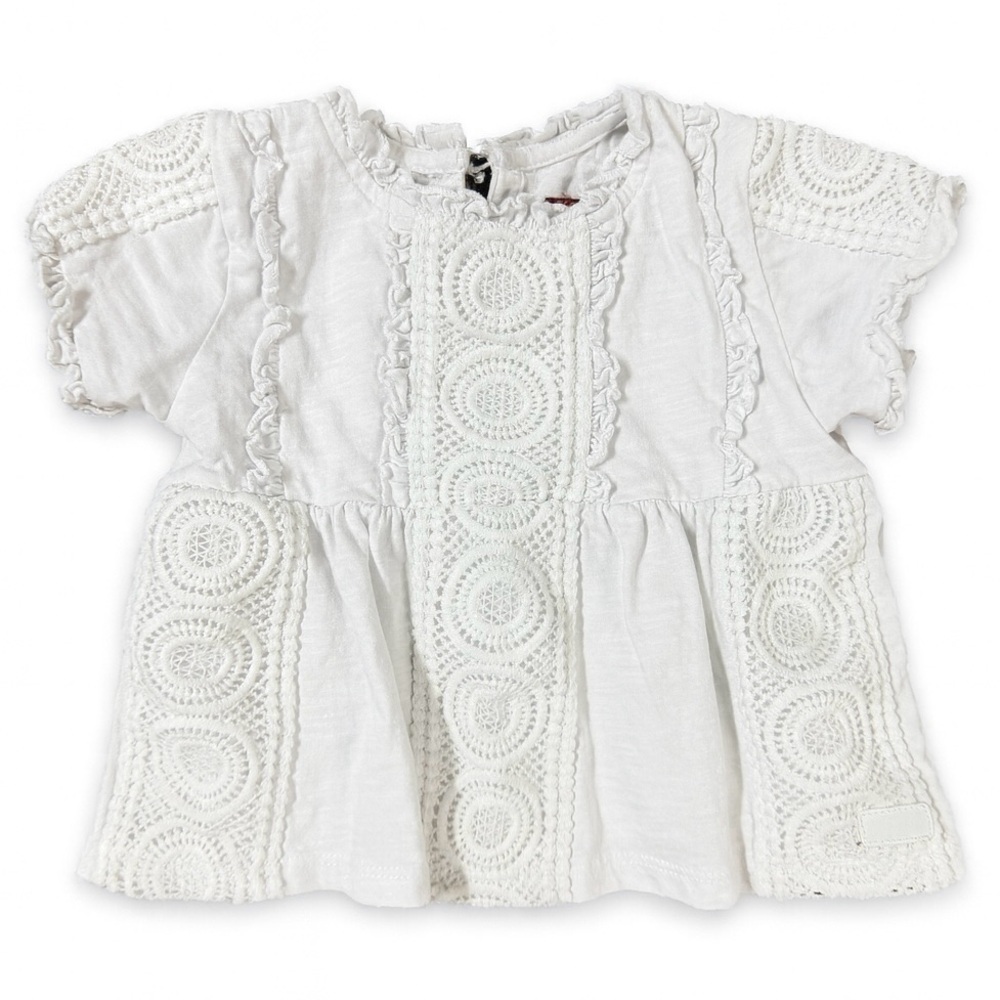 White 7 For All Mankind Toddler Lace Top